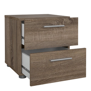 Pepe Bedside 2 Drawers In Truffle Oak