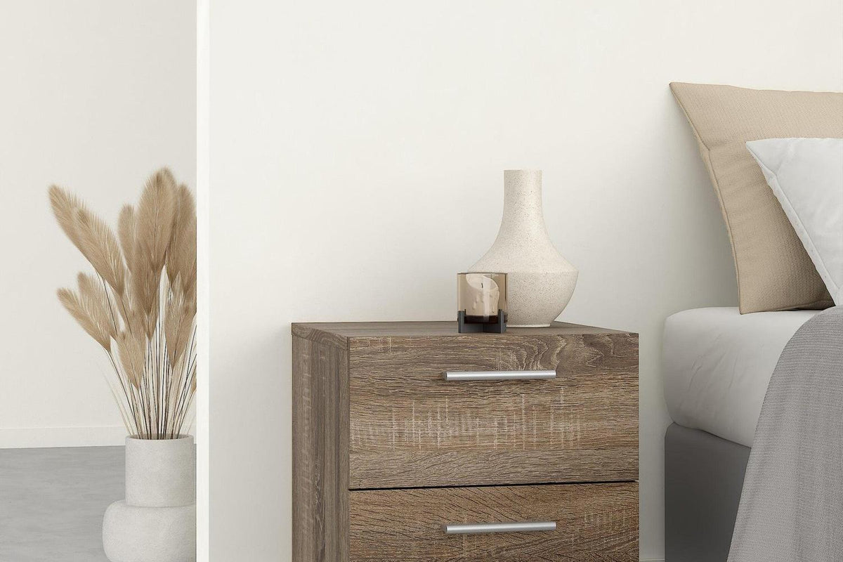 Pepe Bedside 2 Drawers In Truffle Oak