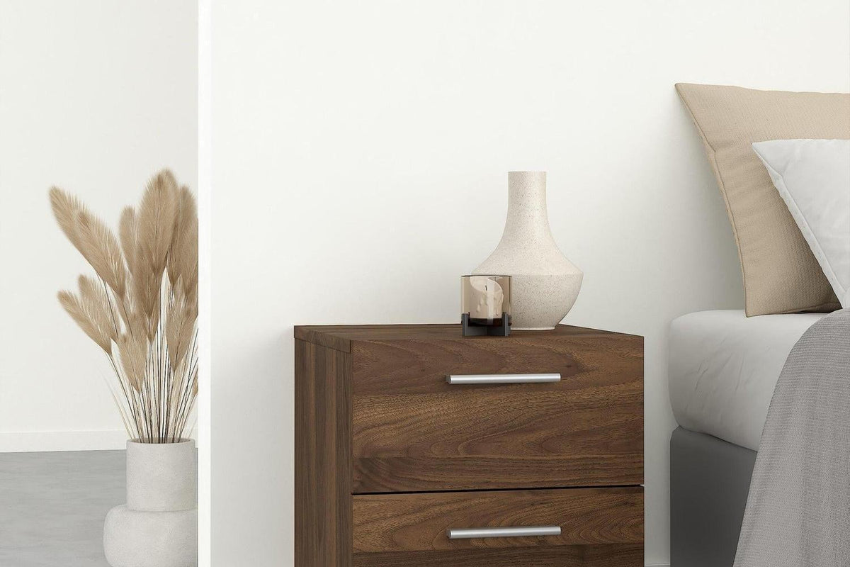 Pepe Bedside 2 Drawers In Walnut