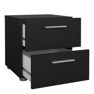 Pepe Bedside 2 Drawers In Black