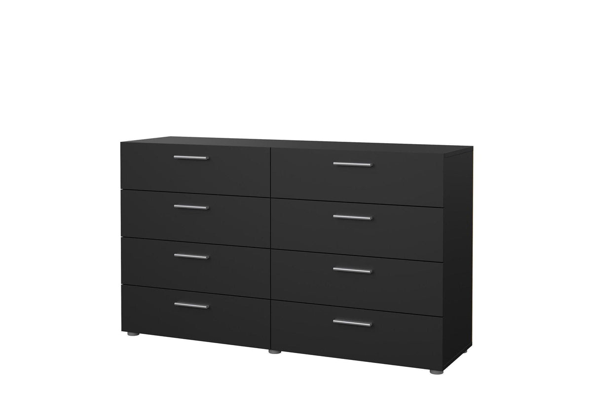 Pepe Wide Chest Of 8 Drawers In Black