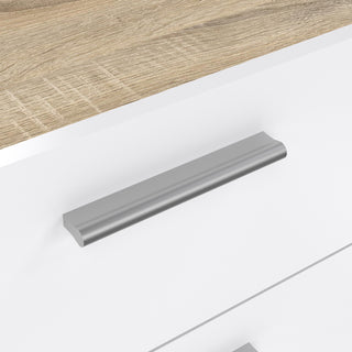 Pepe Chest Of 5 Drawers In Oak With White High Gloss