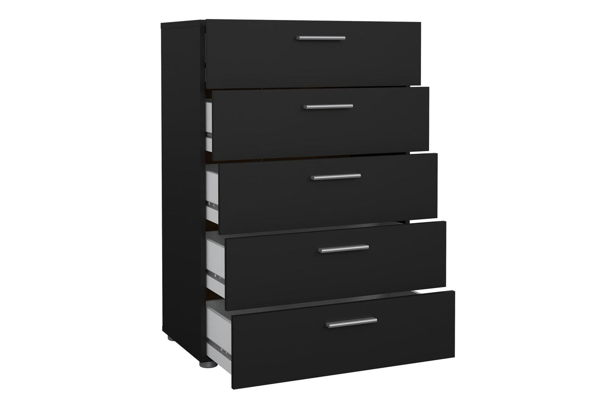 Pepe Chest Of 5 Drawers In Black