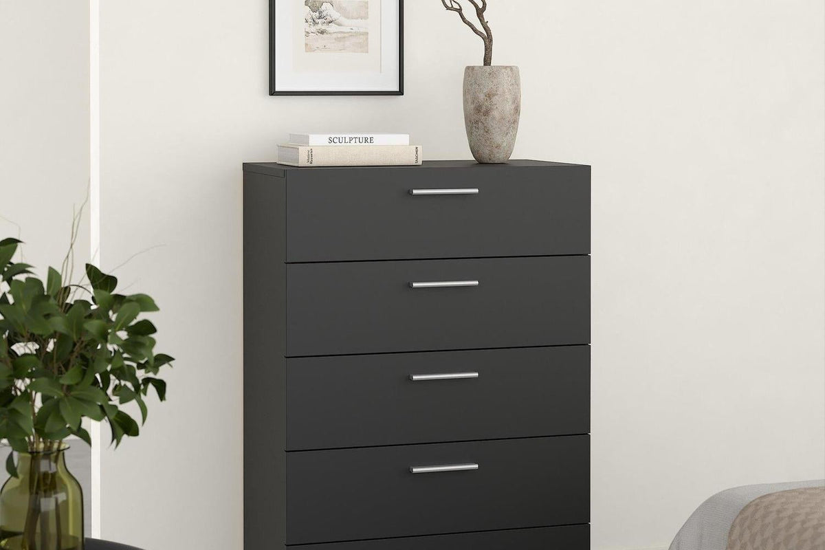 Pepe Chest Of 5 Drawers In Black