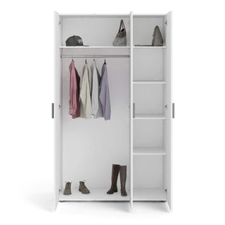 Pepe Wardrobe with 3 Doors in White - Msofas LTD