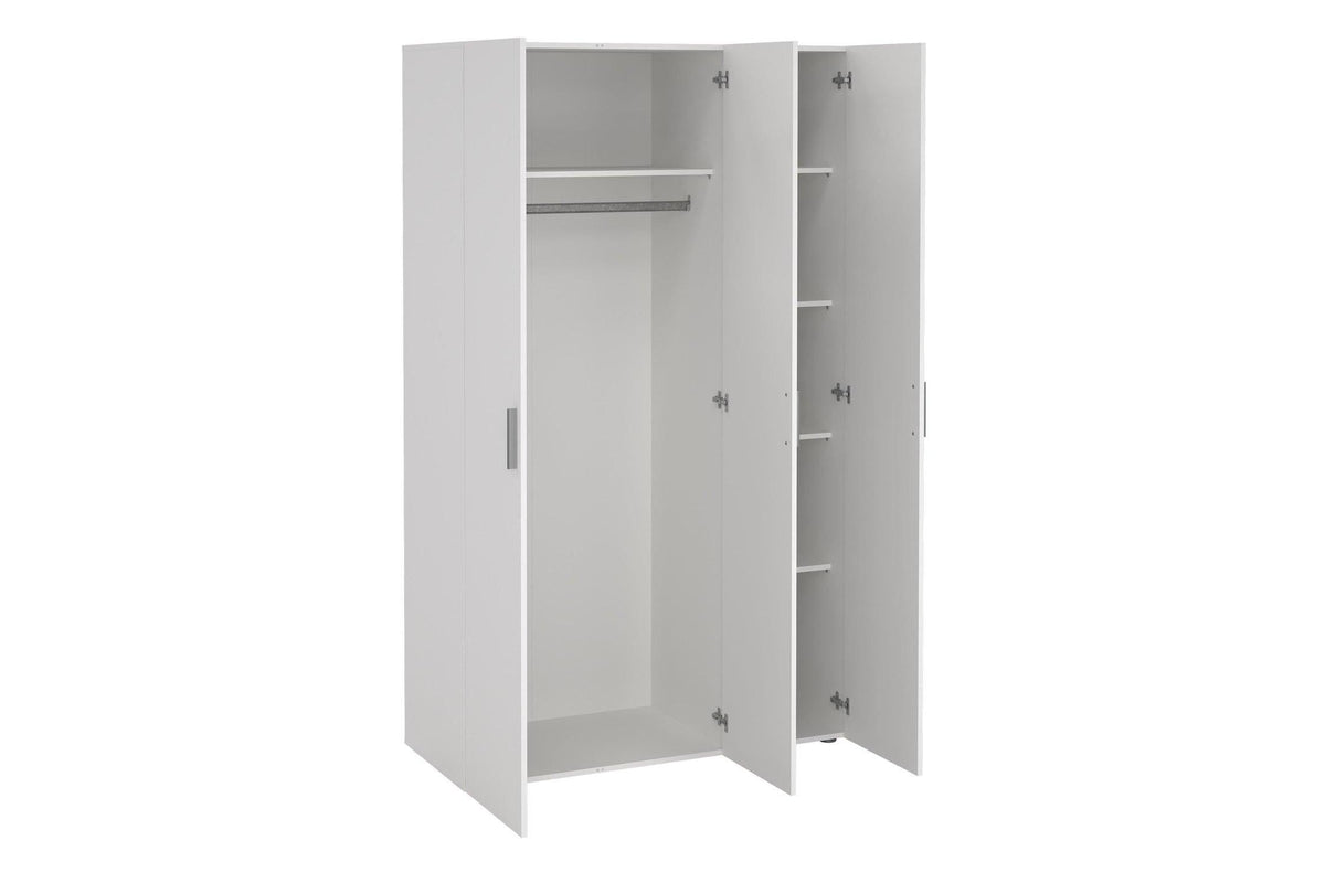Pepe Wardrobe With 3 Doors In White