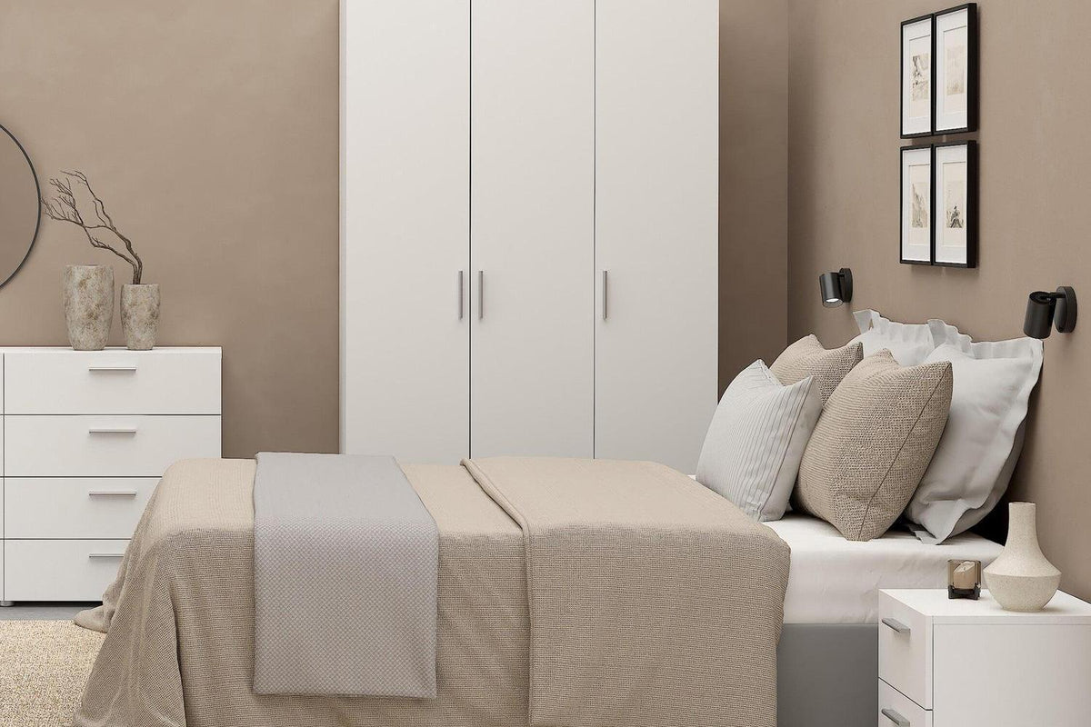 Pepe Wardrobe With 3 Doors In White