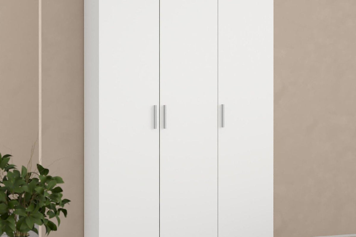 Pepe Wardrobe With 3 Doors In White