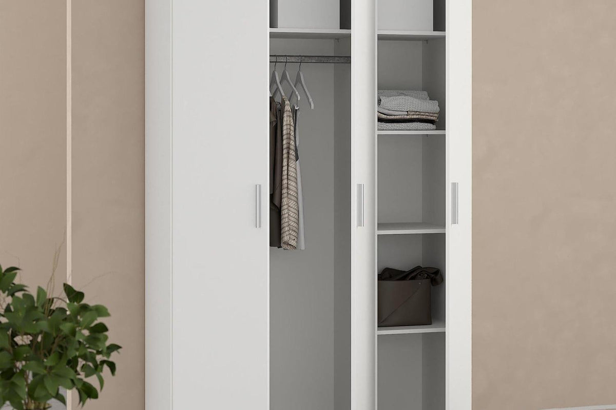 Pepe Wardrobe With 3 Doors In White