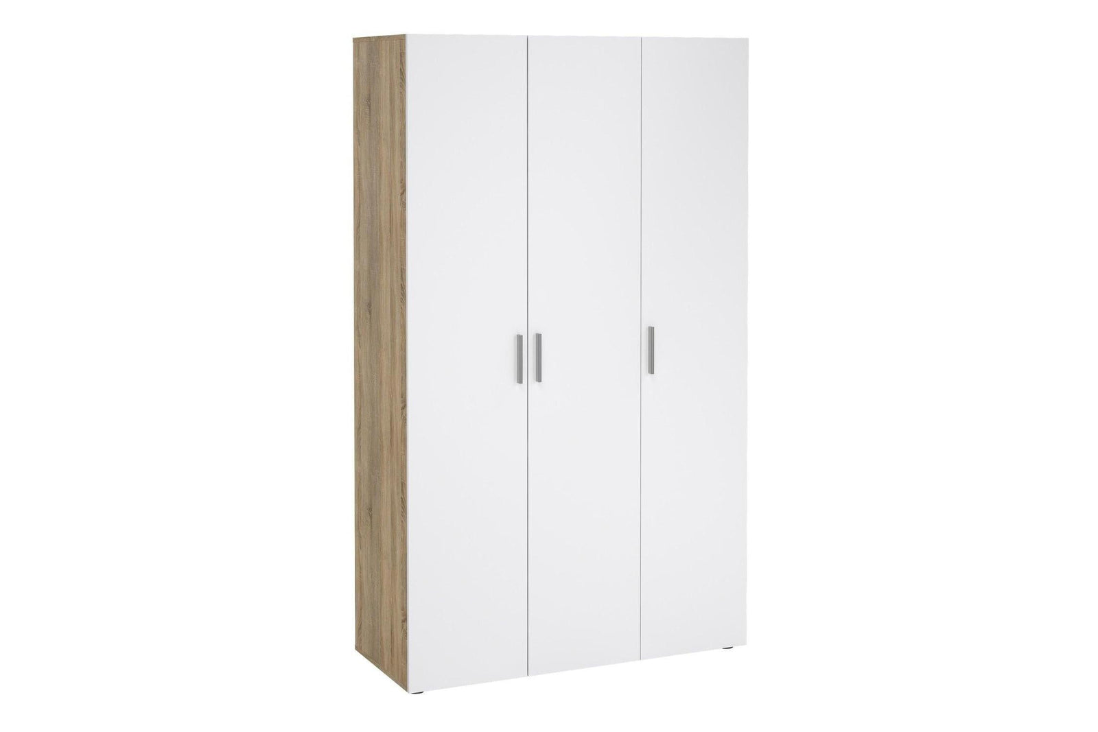 Pepe Wardrobe With 3 Doors In Oak With White High Gloss