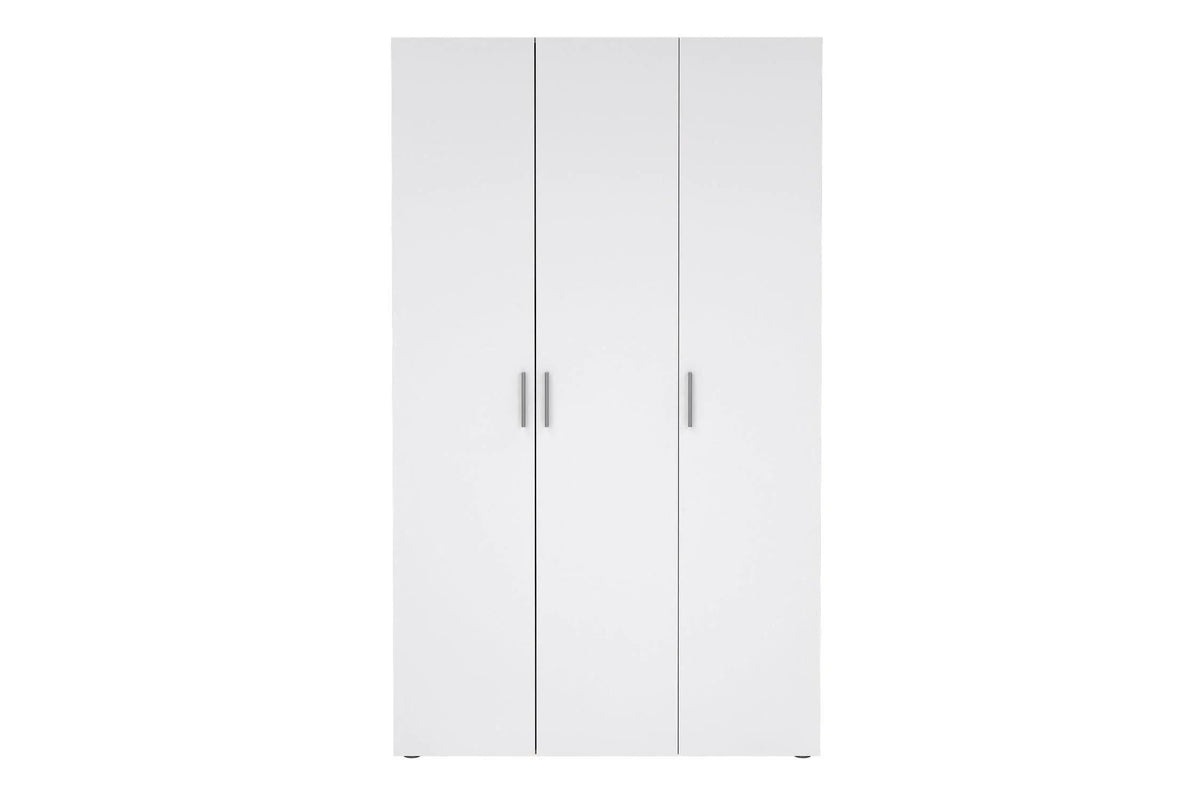 Pepe Wardrobe With 3 Doors In Oak With White High Gloss