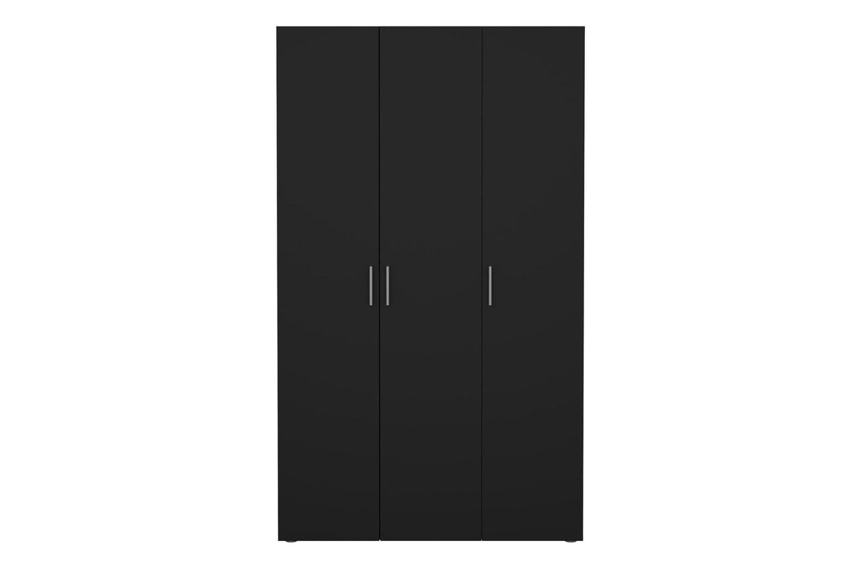 Pepe Wardrobe With 3 Doors In Black