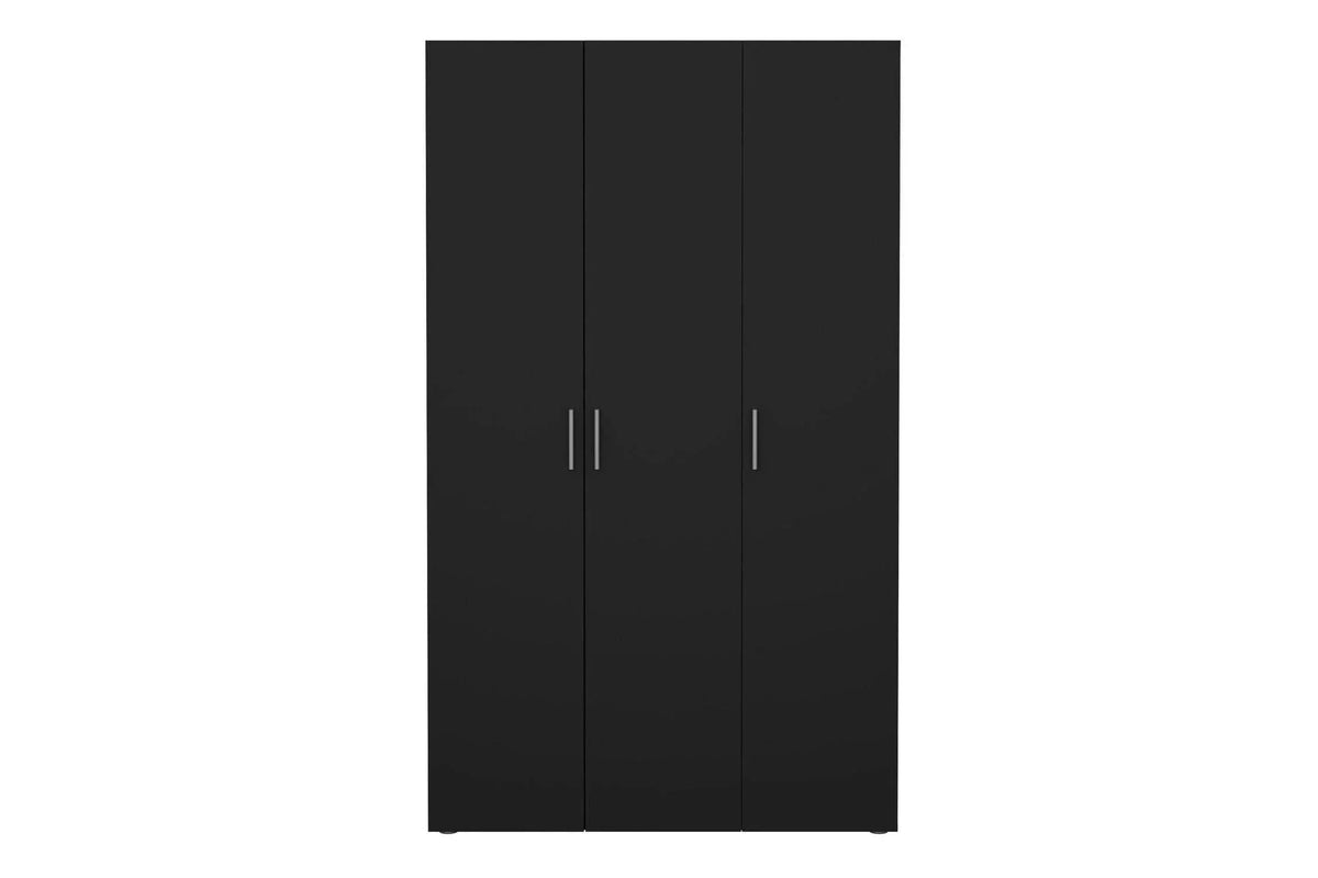 Pepe Wardrobe With 3 Doors In Black