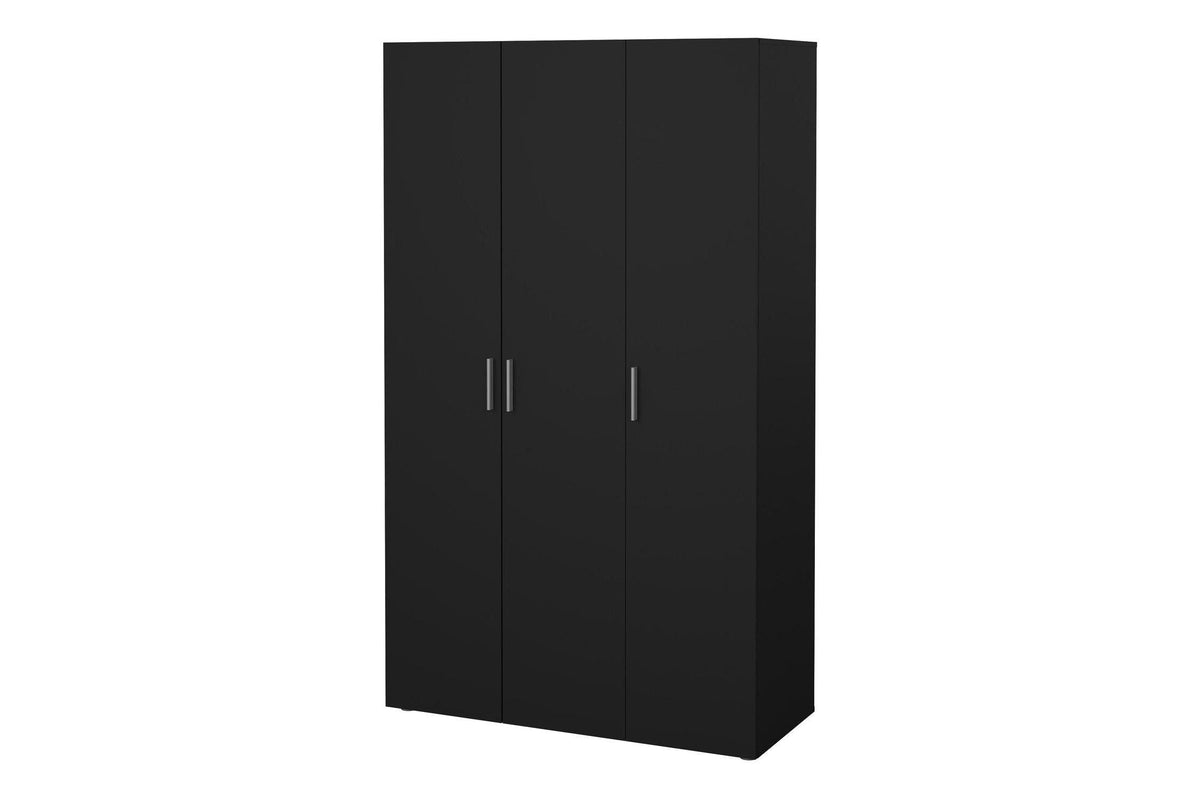 Pepe Wardrobe With 3 Doors In Black