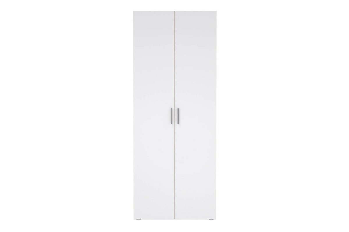 Pepe Wardrobe With 2 Doors In Oak With White High Gloss