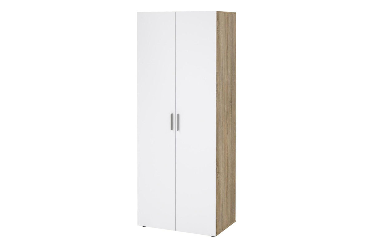 Pepe Wardrobe With 2 Doors In Oak With White High Gloss