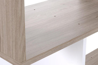 Maze Open Bookcase 4 Shelves In Jackson Hickory Oak And White