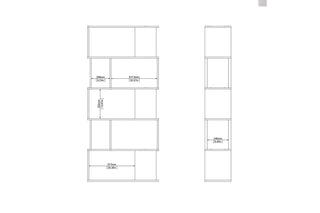Maze Open Bookcase 4 Shelves In Jackson Hickory Oak And White