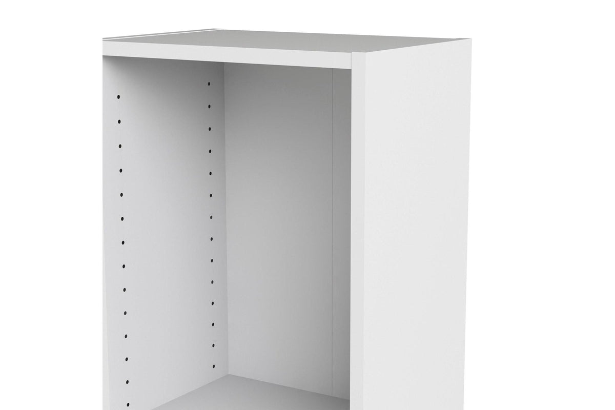 Basic Tall Narrow 4 Shelf Bookcase in White