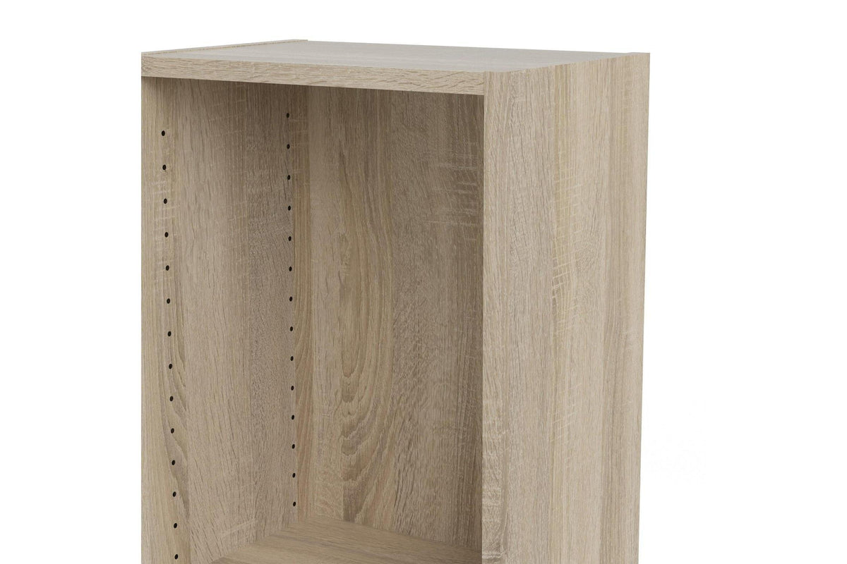 Basic Tall Narrow 4 Shelf Bookcase in Oak