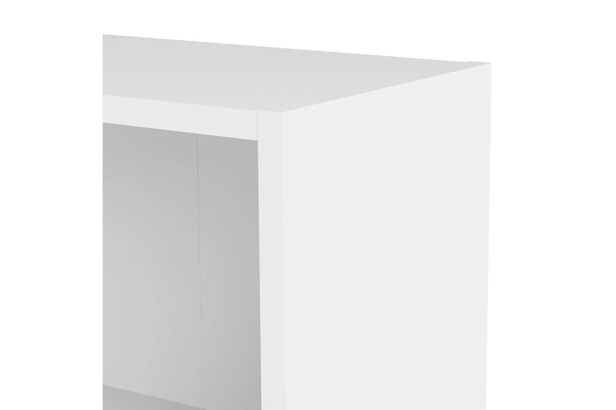Basic Express Delivery Low Wide 2 Shelf Bookcase in White