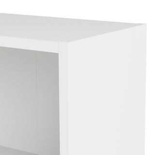 basic low wide bookcase (2 shelves) in white