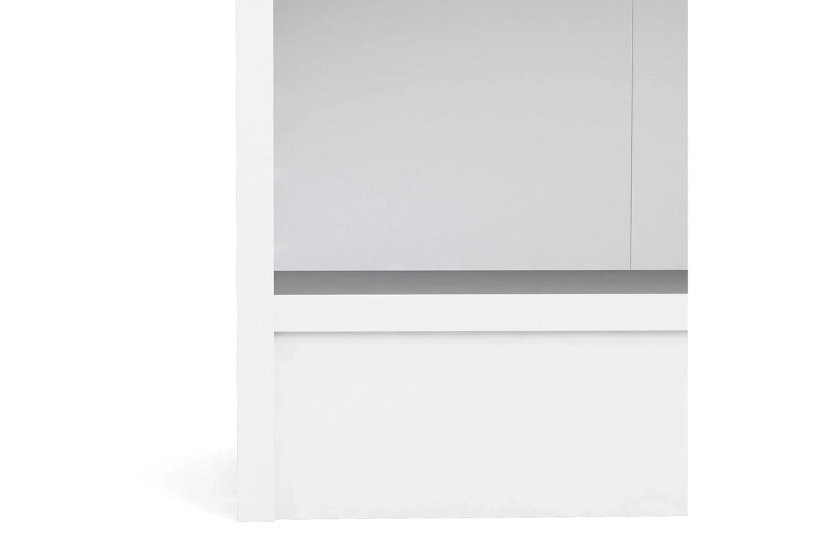 Basic Express Delivery Low Wide 2 Shelf Bookcase in White