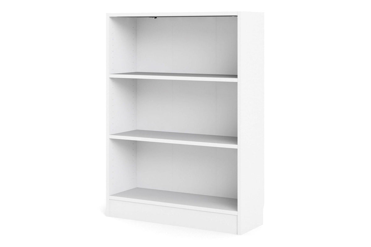 Basic Express Delivery Low Wide 2 Shelf Bookcase in White