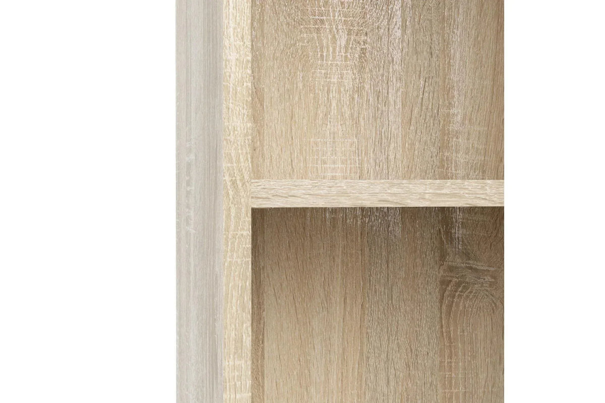 Basic Low Wide 2 Shelf Bookcase in Oak