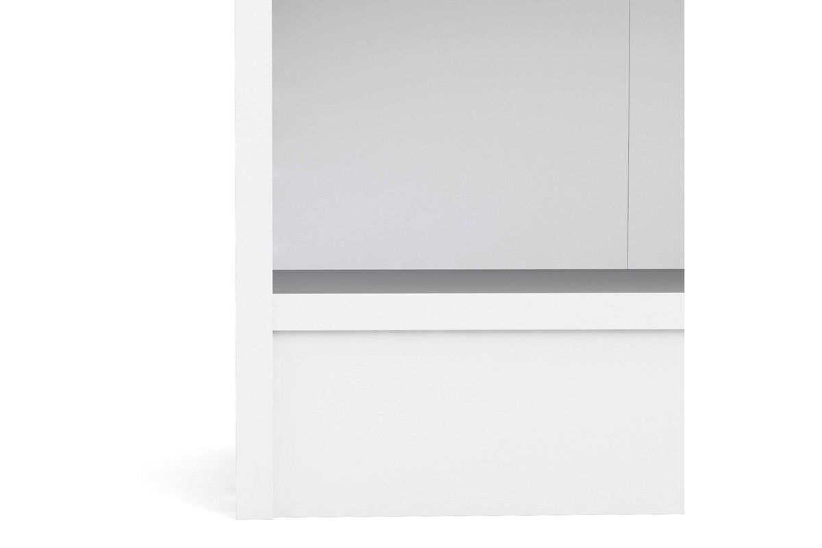Basic Tall Wide Bookcase 4 Shelves in White