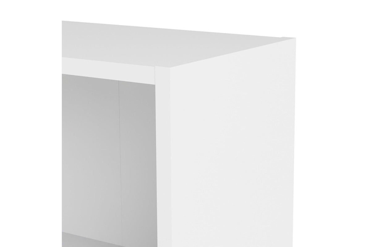 Basic Tall Wide Bookcase 4 Shelves in White
