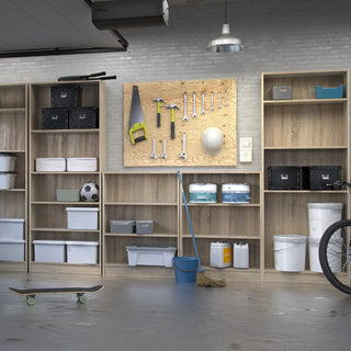 basic tall wide bookcase (4 shelves) in oak