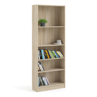 basic tall wide bookcase (4 shelves) in oak