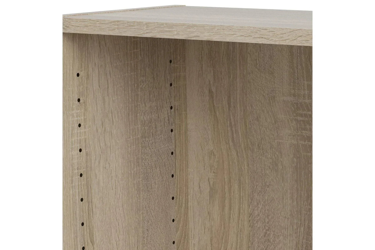 Basic Tall Wide 4 Shelf Bookcase in Oak
