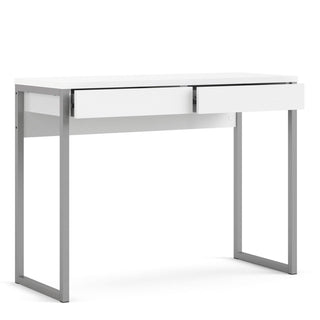 Function Plus Desk 2 Drawers in White High Gloss - Msofas LTD