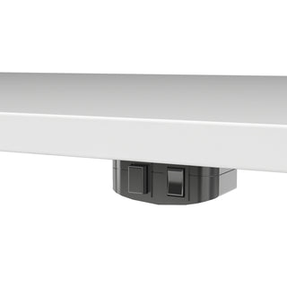 Prima Desk 150cm in White with Height Adjustable Electric Legs (Grey)