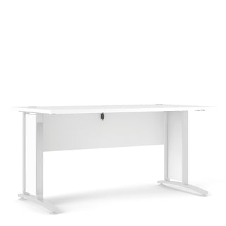 Prima Desk 150cm In White With White Legs