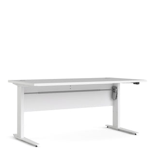Prima Desk 150cm in White with Height Adjustable Electric Legs (White)