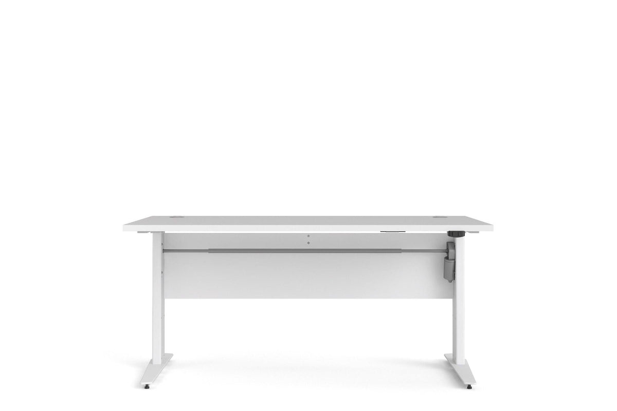 Prima Desk 150cm in White with Height Adjustable Electric Legs (White)