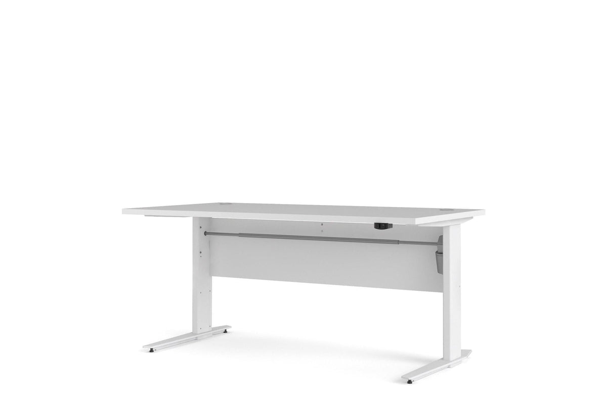Prima Desk 150cm in White with Height Adjustable Electric Legs (White)