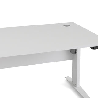 Prima Desk 150cm in White with Height Adjustable Electric Legs (White)