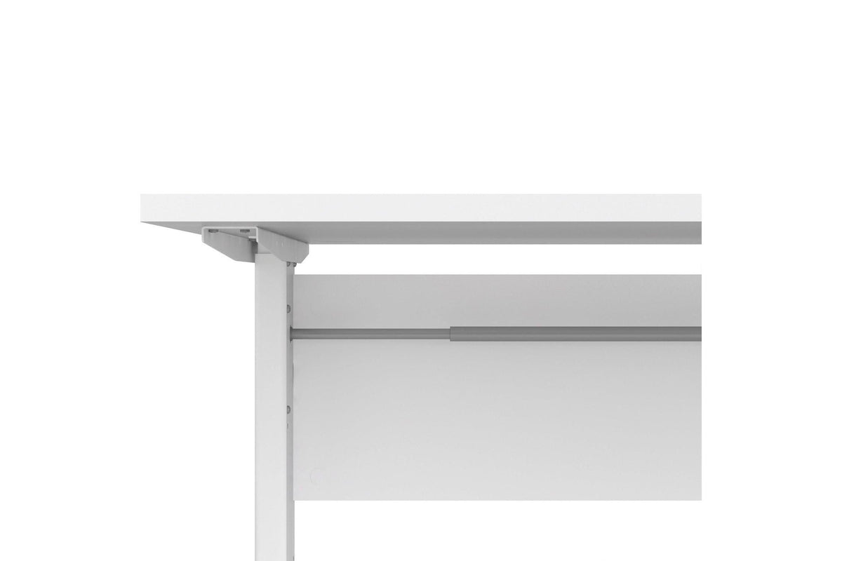 Prima Desk 150cm in White with Height Adjustable Electric Legs (White)