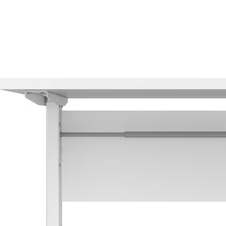 Prima Desk 150cm in White with Height Adjustable Electric Legs (White)