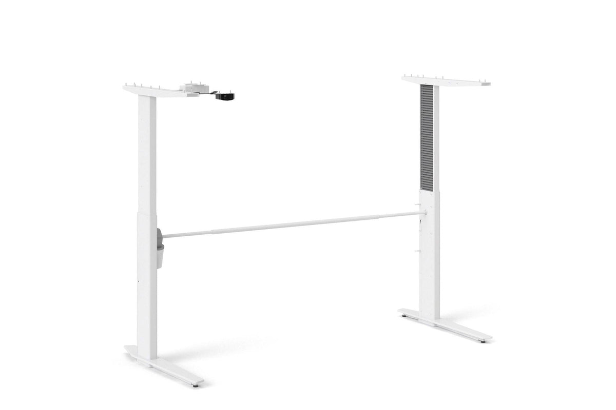 Prima Desk 150cm in White with Height Adjustable Electric Legs (White)