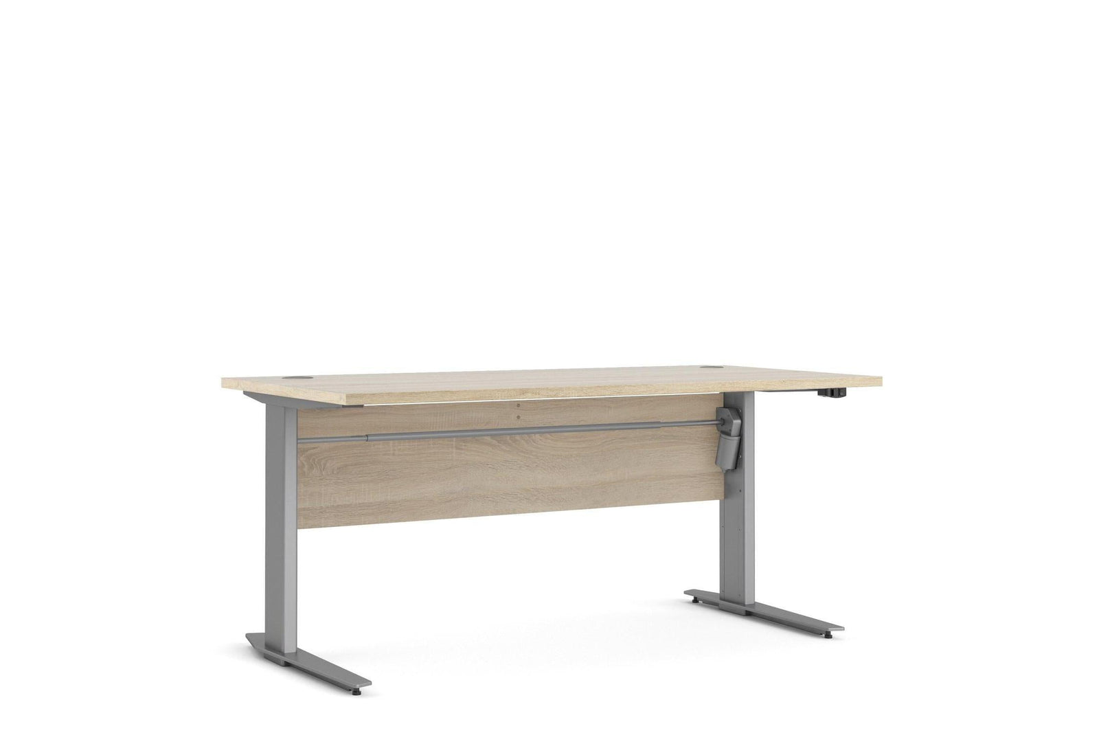 Prima Desk 150cm in Oak with Height Adjustable Electric Legs (Grey)