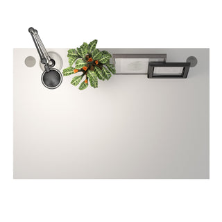 Prima Desk 120cm In White With Silver Grey Steel Legs