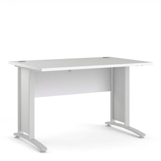 Prima Desk 120 cm in White with White legs - Msofas LTD