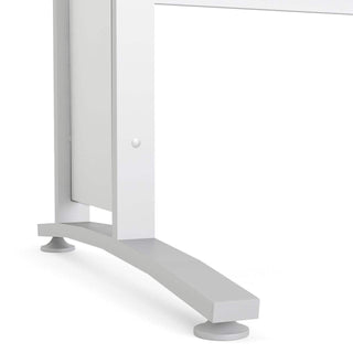 Prima Desk 120 cm in White with White legs - Msofas LTD