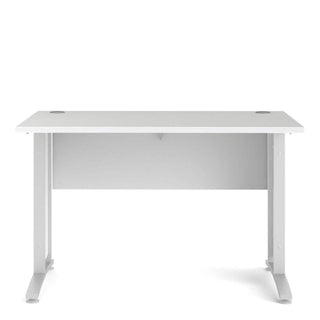 Prima Desk 120 cm in White with White legs - Msofas LTD