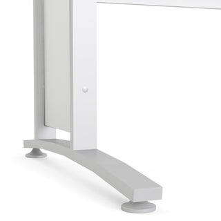 Prima Desk 120cm In White With White Legs